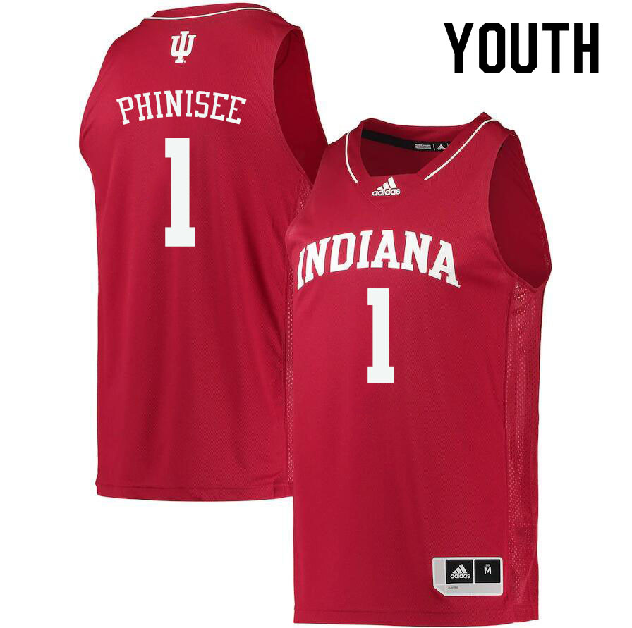 Youth #1 Rob Phinisee Indiana Hoosiers College Basketball Jerseys Sale-Crimson